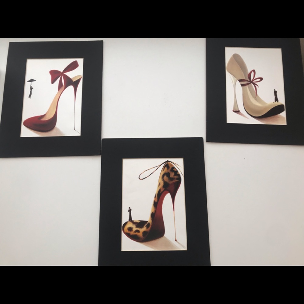 New 3 Matted Shoe Wall Art